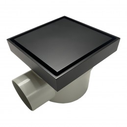 Sifon de pardoseala faiantabil negru 100x100 mm , Top Ceramic 89454BS