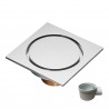Sifon de pardoseala argintiu 100x100 mm , Top Ceramic 13